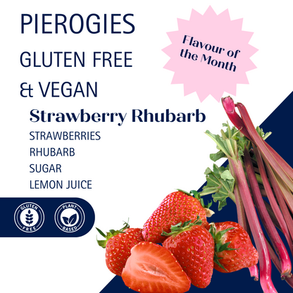 Strawberry Rhubarb Pierogies (Gluten Free & Vegan)